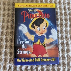 Pinocchio Movie Promo Pin Disney 60th Anniversary Edition